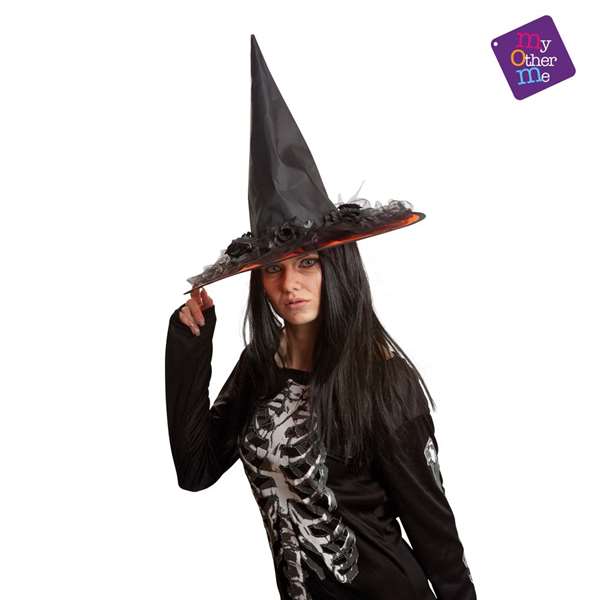 My Other Me - Sombrero de sorcière 58 cm - Chapeau d'Halloween en polyester 100% - Multicolore - Produit en espagnol My Other Me - Sombrero de sorcière 58 cm - Chapeau d'Halloween en polyester 100% - Multicolore - Produit en espagnol