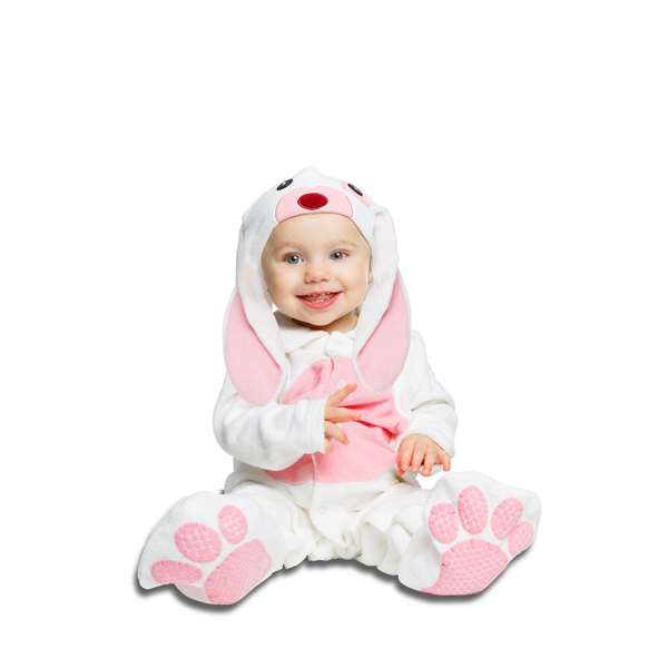 My Other Me - Costume bébé petit lapin rose avec bonnet, combinaison, chaussons, queue et tétine - Taille 12-24 mois (1-2 ans) - 100% Polyester My Other Me - Costume bébé petit lapin rose avec bonnet, combinaison, chaussons, queue et tétine - Taille 12-24 mois (1-2 ans) - 100% Polyester