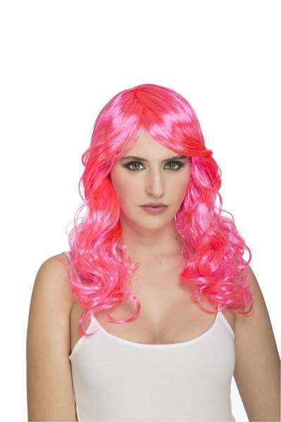 My Other Me - Perruque Bouclée Rose 165 g - Déguisement Accessoire