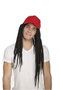 My Other Me - Peluca de rastas con gorra - Perruque rasta avec casquette déguisement adulte et enfant - Taille unique - Noir
