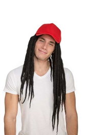 My Other Me Perruque de Dreadlocks Brunes avec Casquette