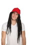 My Other Me - Peluca de rastas con gorra - Perruque rasta avec casquette déguisement adulte et enfant - Taille unique - Noir