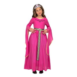My Other Me Déguisement Princesse Médiévale Rose Taille 5-6 Ans
