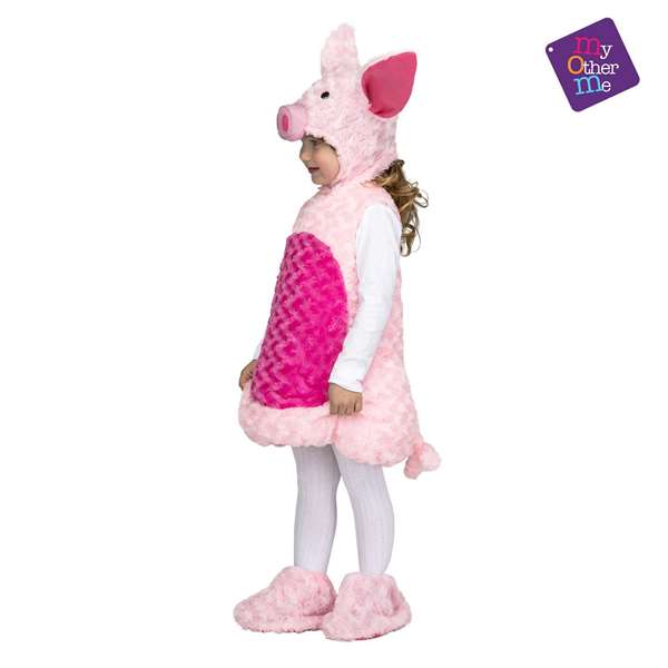 My Other Me Déguisement Bébé Cerdito Peluche Rose (12-24 mois)
