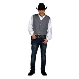 My Other Me Déguisement Gilet de Cowboy Gris Taille M