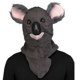 My Other Me - Masque Koala à mâchoire mobile taille unique - Version multilingue (espagnol, anglais, français, italien, portugais, allemand) - Multicolore