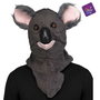 My Other Me - Masque Koala à mâchoire mobile taille unique - Version multilingue (espagnol, anglais, français, italien, portugais, allemand) - Multicolore