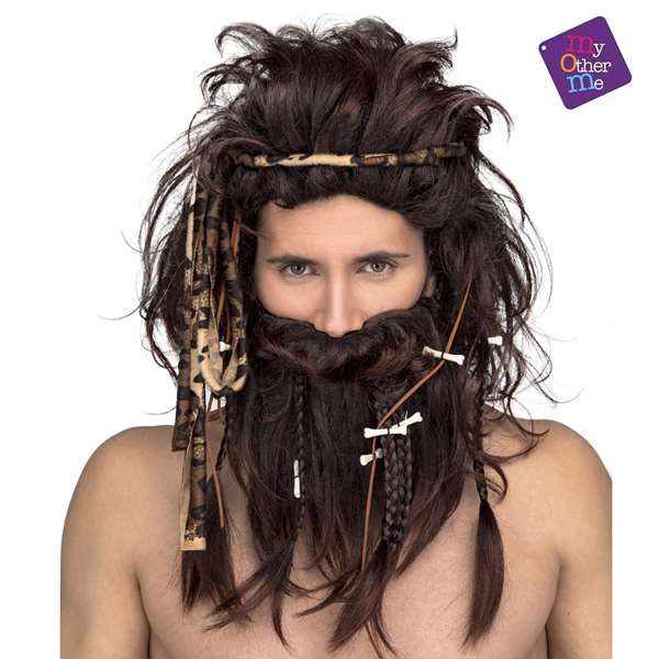 My Other Me Perruque homme cavernicole 185 g - Déguisement préhistorique multilingue (Espagnol, Anglais, Français, Italien, Portugais, Allemand) My Other Me Perruque homme cavernicole 185 g - Déguisement préhistorique multilingue (Espagnol, Anglais, Français, Italien, Portugais, Allemand)