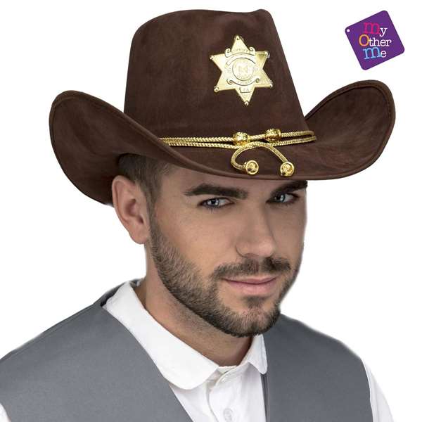 My Other Me - Déguisement Chapeau de Cowboy Sheriff pour Enfant 59 cm - Dès 3 Ans