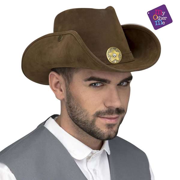 My Other Me - Sombrero Vaquero - Chapeau cowboy marron - Taille 59 cm - Pour enfants (à partir de 36 mois)