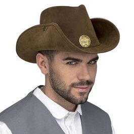 My Other Me - Sombrero Vaquero - Chapeau cowboy marron - Taille 59 cm - Pour enfants (à partir de 36 mois)