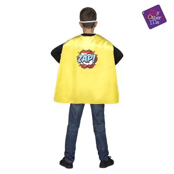 My Other Me Cape de Super Héros Jaune Motif Stars pour Enfant 3 à 6 Ans - 100% Polyester