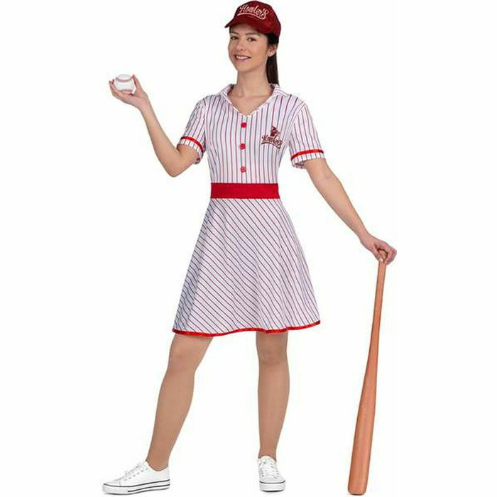 My Other Me Déguisement Joueuse de Baseball Vintage Rouge Taille S