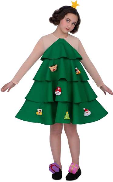My Other Me Déguisement Sapin de Noël Vert Taille M (10-12 Ans)