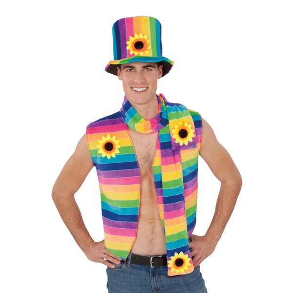 My Other Me - Sombrero et Bufanda Rainbow - Chapeau et écharpe arc-en-ciel pour enfant à partir de 36 mois - 100% Polyester - Multicolor