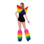 My Other Me - Alas rainbow - Ailes arc-en-ciel pour costume ou déguisement - Dimensions 50 x 70 cm - Matériau plumes - Taille vêtement M