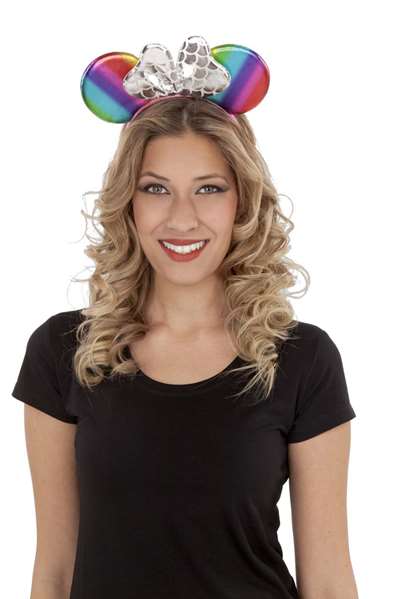 My Other Me Diadème Ratón Rainbow Taille Unique - Diadème pour Joueurs avec Souris, Arc-en-Ciel, Multicolore, Polyester et PVC