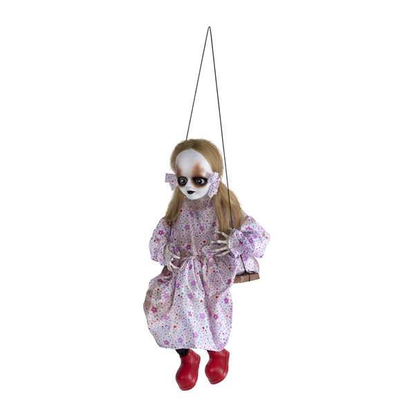 My Other Me - Figurine - Fille Psychopathe sur Balançoire avec Lumière, Son et Mouvement - 85x33x20 cm - Recommandé à partir de 36 mois