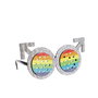 My Other Me Lunettes lesbiennes avec motif arc-en-ciel en PVC - Multicolore