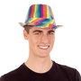 My Other Me Chapeau à paillettes arc-en-ciel T/58 pour adulte - Multicolor - 100% Polyester