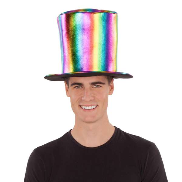 My Other Me - Chapeau Haut-de-forme Rainbow Multicolor - Taille adulte 58