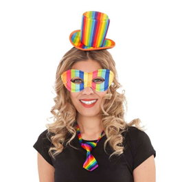 My Other Me Antifaz Rainbow One Size - Masque de Nuit en Polyseter 100% - Adulte - Langues Multiples (Espagnol, Anglais, Français, Italien, Portugais, Allemand)