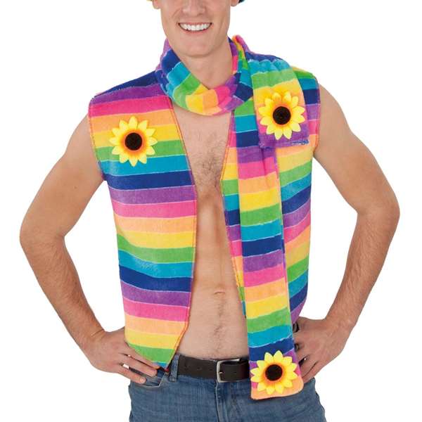 My Other Me Chaleco adulte motif rainbow taille 54 - 100% Polyester - Multicolor