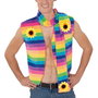 My Other Me Chaleco adulte motif rainbow taille 54 - 100% Polyester - Multicolor