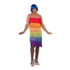 My Other Me Déguisement Adulte Robe à Franges Rainbow Taille 54