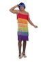 My Other Me Déguisement Robe à Franges Rainbow Multicolore Taille 54