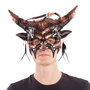 My Other Me - Masque Steampunk avec cornes en cuir - Taille unique - Multicolore