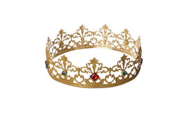 My Other Me - Couronne Roi Mage en métal doré, taille unique pour adulte, versions langue: espagnol, anglais, français, italien, portugais, allemand