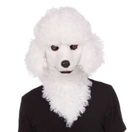 My Other Me - Masque caniche avec mâchoire mobile - Multicolor - Thème animal - Taille unique M - Version multilingue (espagnol, anglais, français, italien, portugais, allemand)