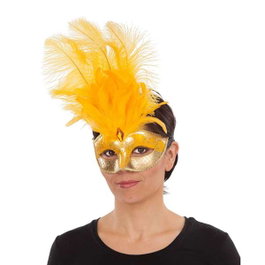 My Other Me - Masque vénitien avec plumes pour adultes, taille unique, multicolore