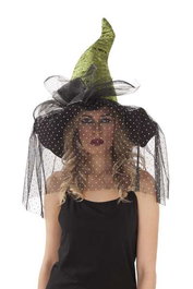 My Other Me - Sombrero bruja 59 cm - Déguisement chapeau de sorcière pour enfants - Multicolore - Polyester 100% - Langues: espagnol, anglais, français, italien, portugais, allemand