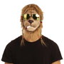 My Other Me Demi-masque Smoking Lion avec lunettes en latex taille M