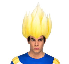 My Other Me - Perruque adulte de cosplay Saiyan Vegeta Dragon Ball Z - Taille unique - 100% Polyester - Jaune - Version multilingue