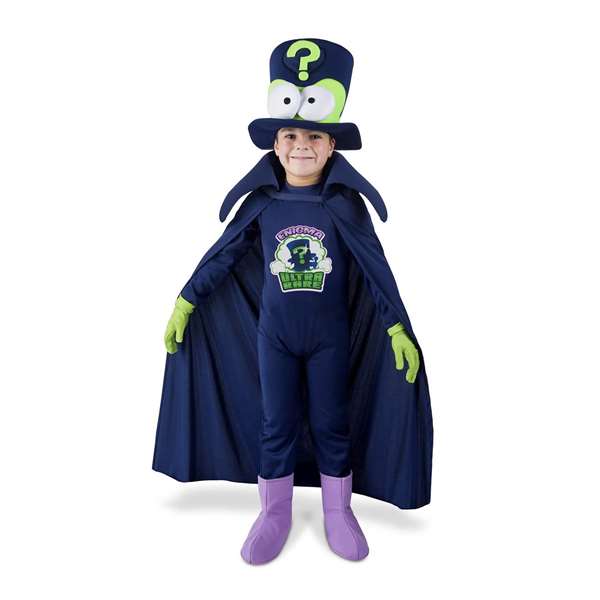 My Other Me - Déguisement Enigma avec chapeau, singe, cape, gants et couvre-chaussures pour enfant - Taille 4-5 ans
