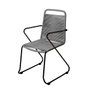 BigBuy Home Chaise de jardin Antea Corde Noir