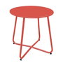 BigBuy Home Table d'appoint Luna Rouge Acier 45 x 45 cm