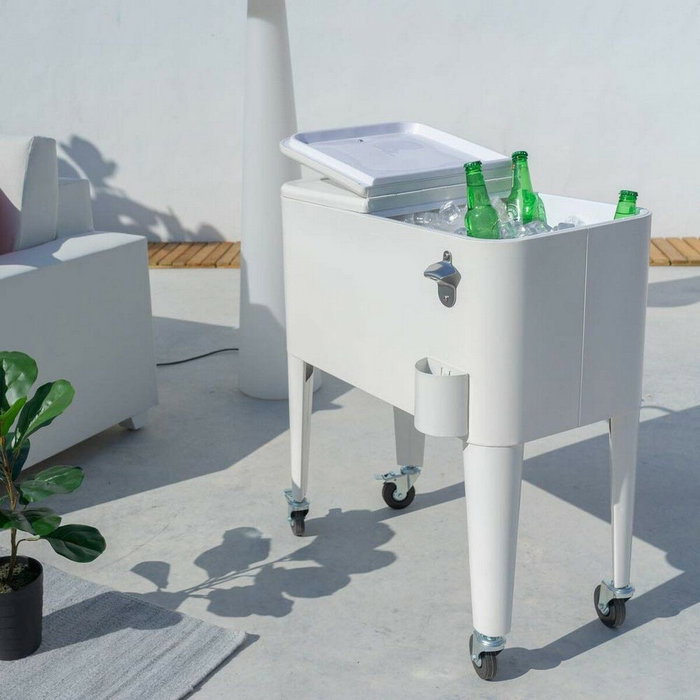 BigBuy Home Glacière Fresh Gris Métal 74 x 43 x 80 cm BigBuy Home Glacière Fresh Gris Métal 74 x 43 x 80 cm