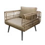 Canapé de jardin Ariki 83 x 84 x 67 cm rotin synthétique Acier