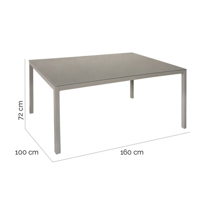 BigBuy Home Table de Salle à Manger Thalia 160 x 100 x 72 cm Acier BigBuy Home Table de Salle à Manger Thalia 160 x 100 x 72 cm Acier