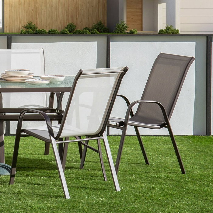 Chaise de jardin Nerea 56 x 68 x 93 cm Marron Acier