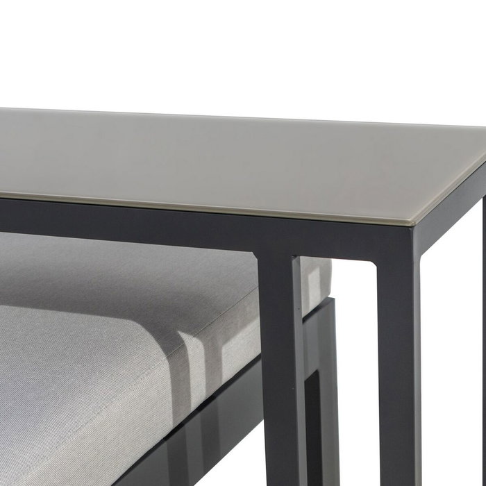 Canapé de jardin Agnes Graphite 224 x 224 x 65,5 cm Coin