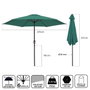 BigBuy Home Parasol Monty Aluminium Vert 270 cm