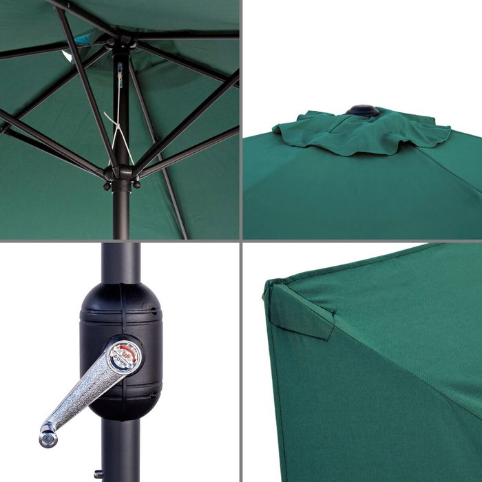 BigBuy Home Parasol Monty Aluminium Vert 270 cm BigBuy Home Parasol Monty Aluminium Vert 270 cm