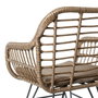 BigBuy Home Chaise de jardin Ariki en rotin synthétique et acier Graphite