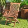 BigBuy Home Chaise de jardin Kayla Naturel bois de teck