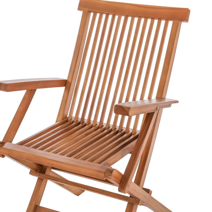 BigBuy Home Chaise de jardin Kayla Naturel bois de teck